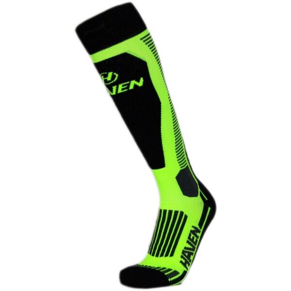 HAVEN SKI SILVER KID Zimní ponožky, reflexní neon, velikost