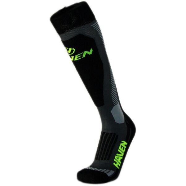 HAVEN SKI SILVER KID Zimní ponožky, černá, velikost