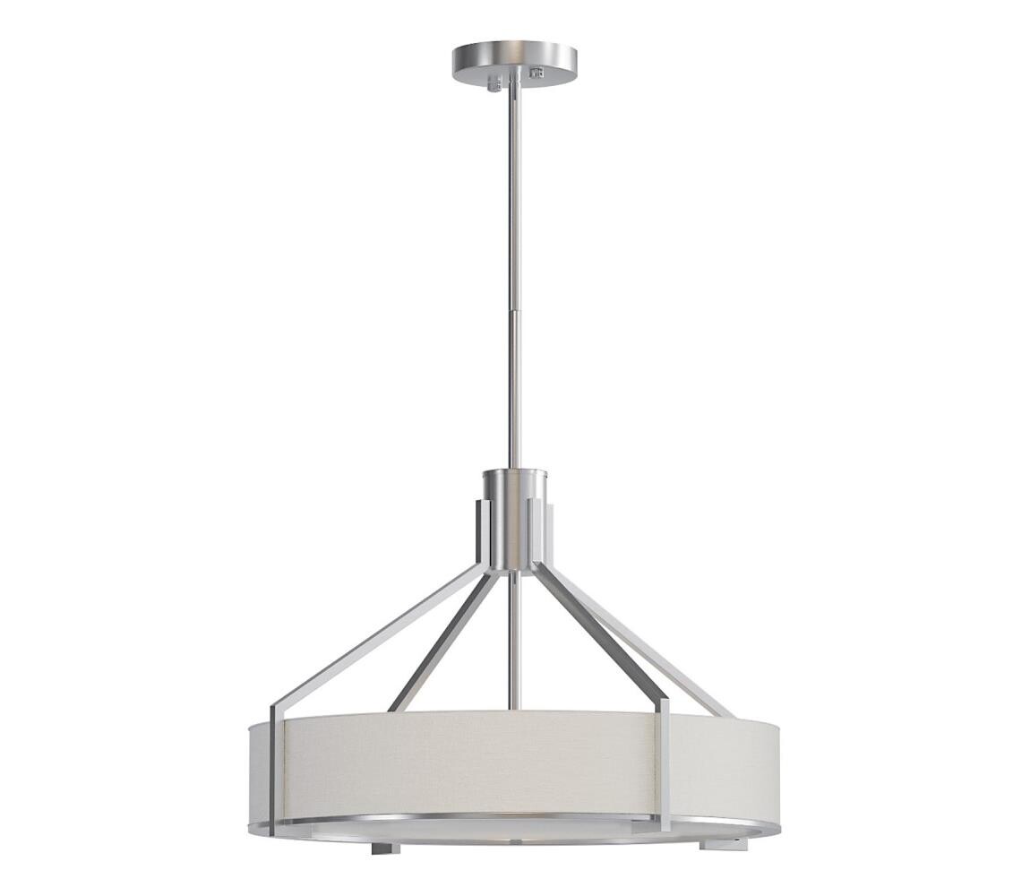 Open Design OR85624-Lustr na tyči DORETTO 4xE27/15W/230V pr. 50 cm m. chrom/bílá OR85624