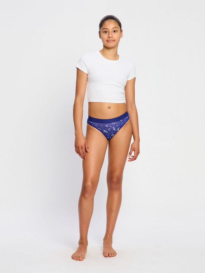 Dívčí menstruační kalhotky Modibodi Teen Hipster Bikini Moderate Galactic Blue (DMKMTHBMGB) 16-18 let