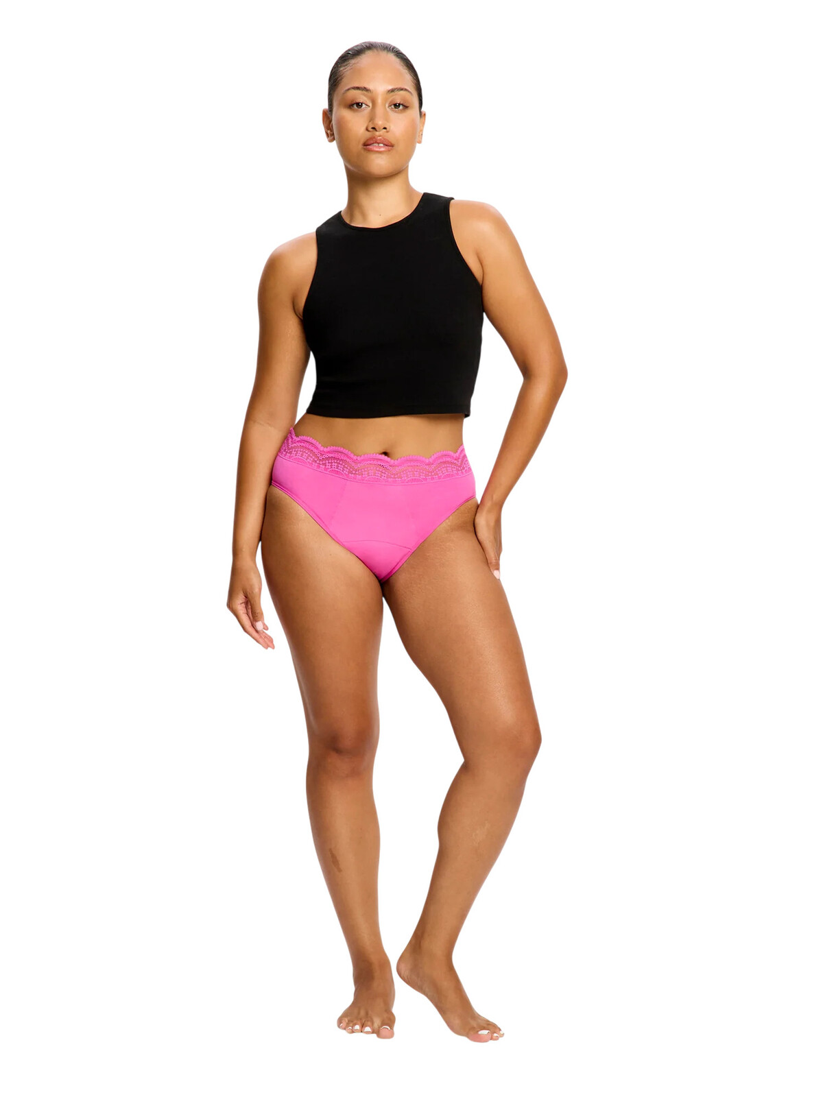 Menstruační kalhotky Modibodi Sensual Hi Waist Bikini Super Electric Fuchsia (MKMSEF) M