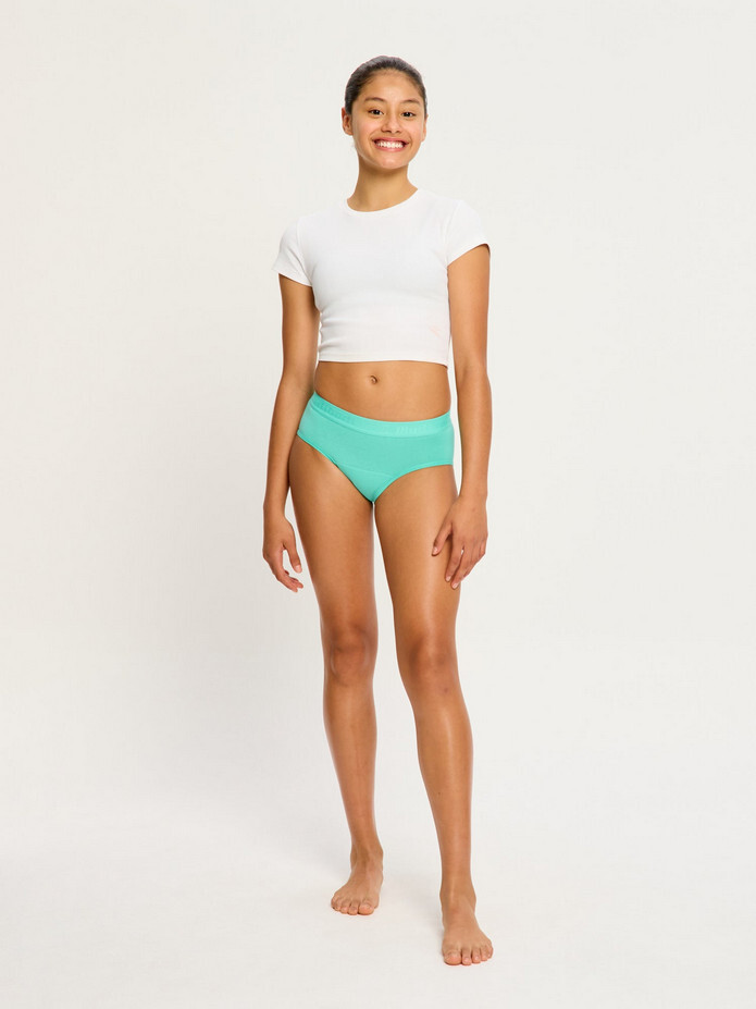 Dívčí menstruační kalhotky Modibodi Teen Hipster Boyleg Moderate Melon Green (DMKMTHBMMG) 14-16 let