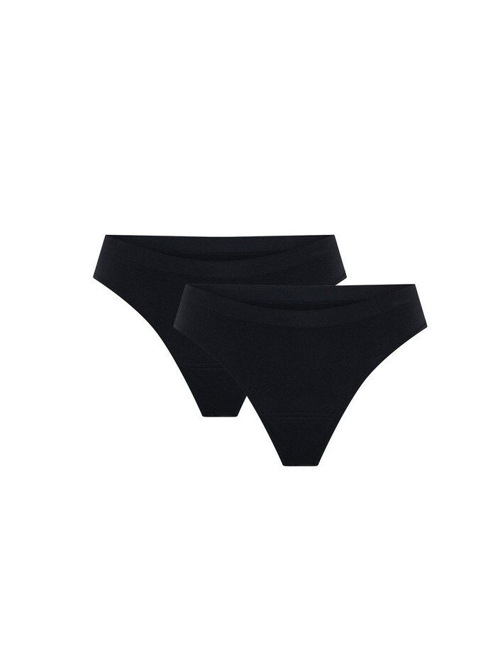 2PACK menstruační tanga Modibodi Soft Stretch Seamless Thong Light (2MTMSSSTL) 44/46