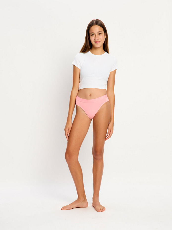 Dívčí menstruační kalhotky Modibodi Teen Hipster Bikini Moderate Flower Power Pink (DMKMTHBMFPP) 16-18 let
