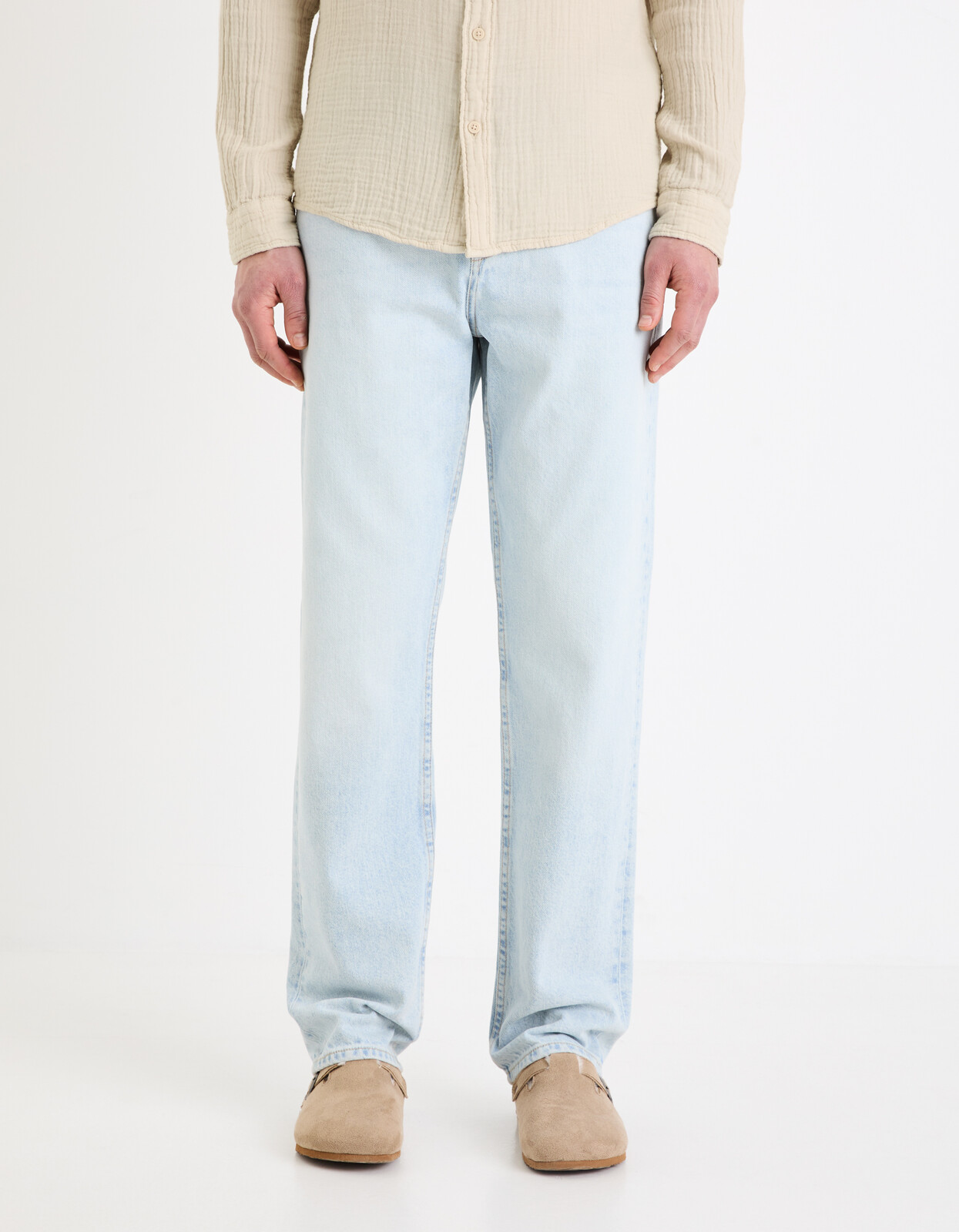 Pánské světle modré rovné džíny Celio