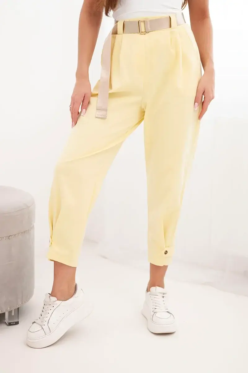 Žluté letní kalhoty Kesi Włoski Summer Punto