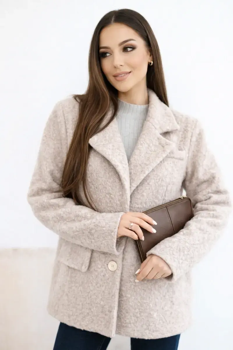 Dámský kabát z měkké ovčí vlny