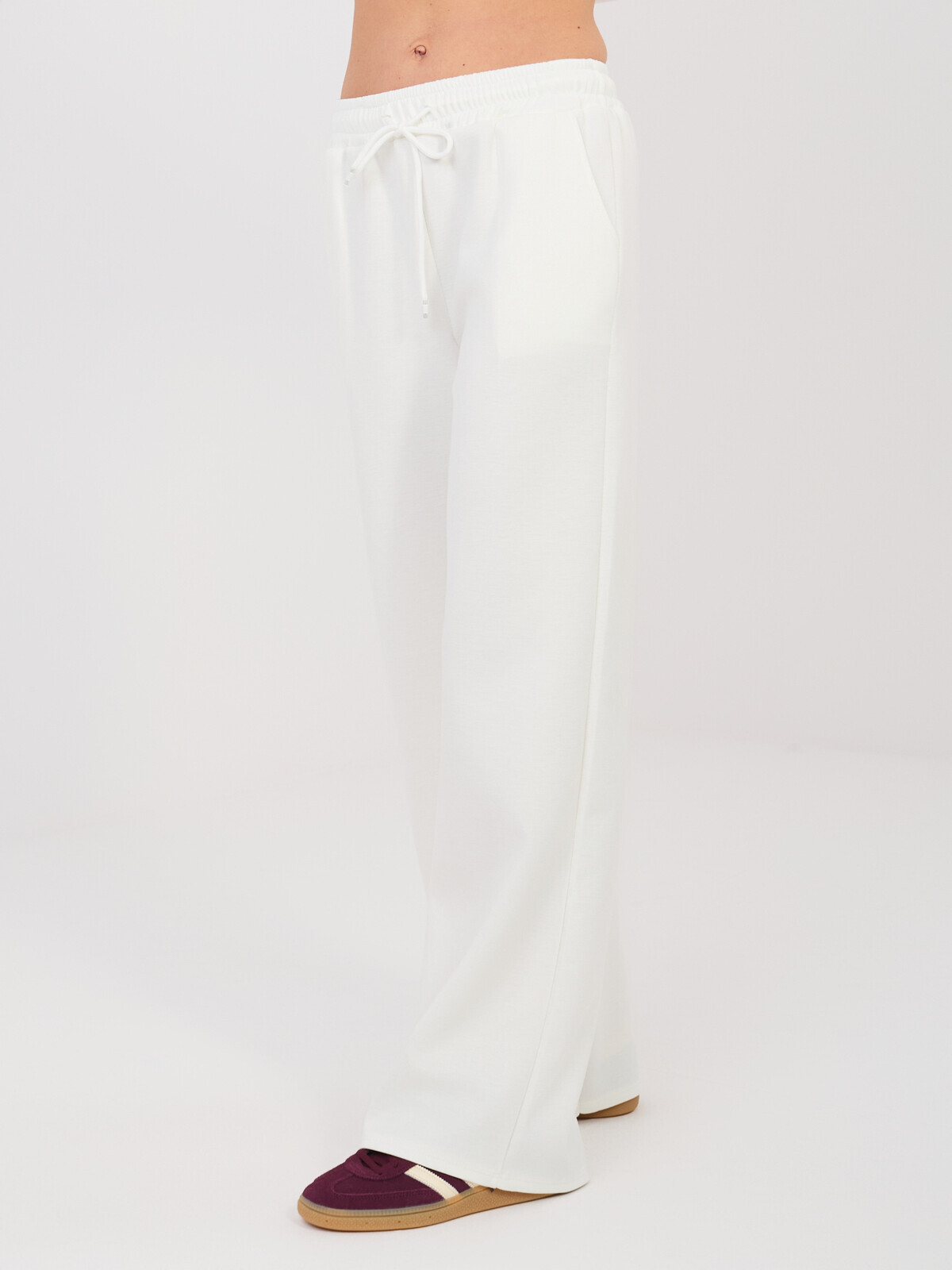 Dámské volné kalhoty ecru