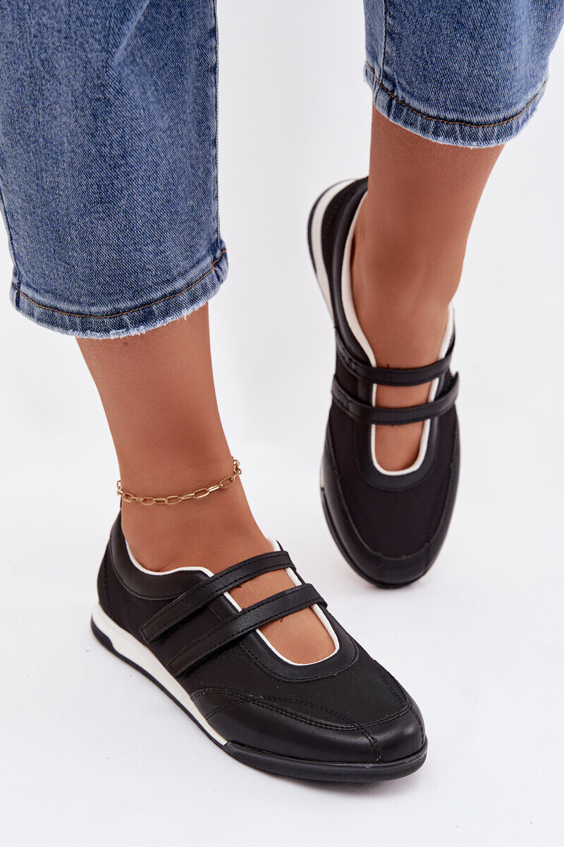 Černé balerínky Boto Sporty s řemínky