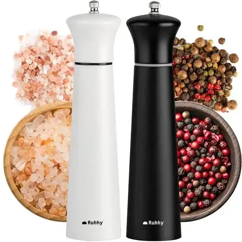 Ruční mlýnky na koření 2 kusy - Black and White