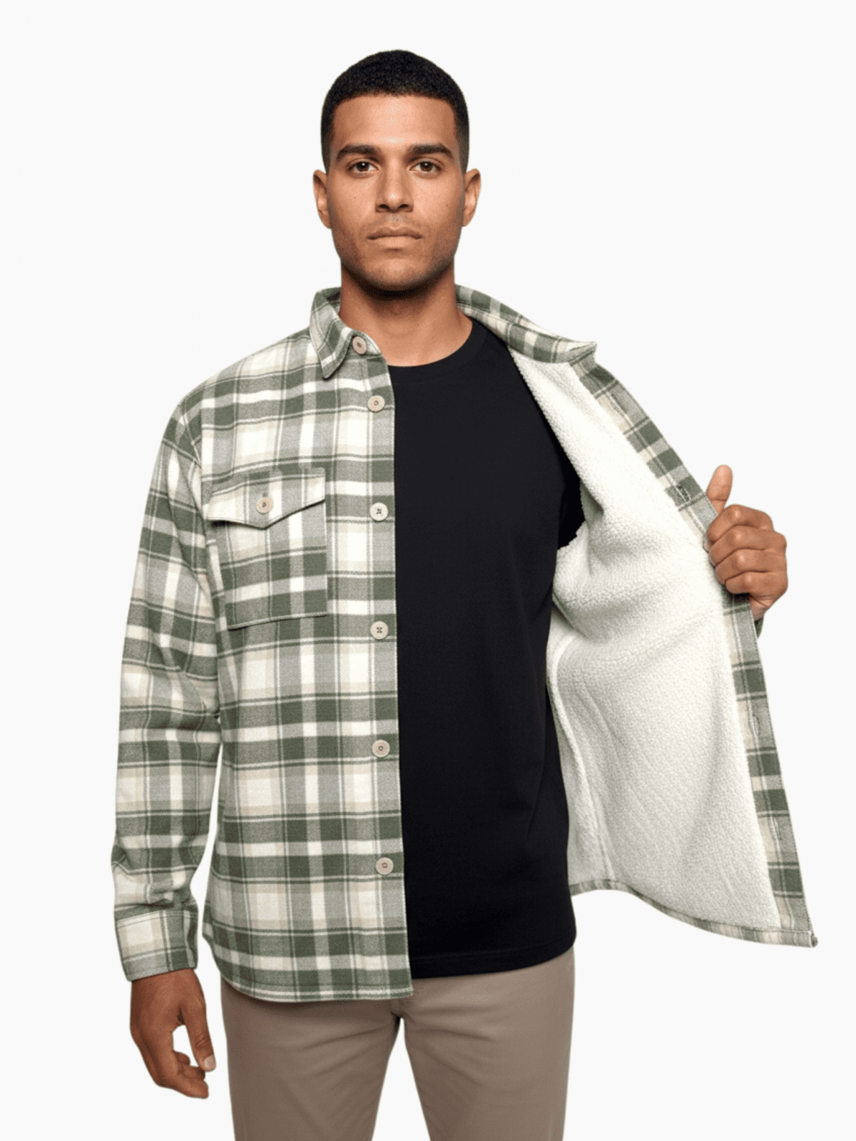 Husky Givi M M, green Pánská flanelová košile