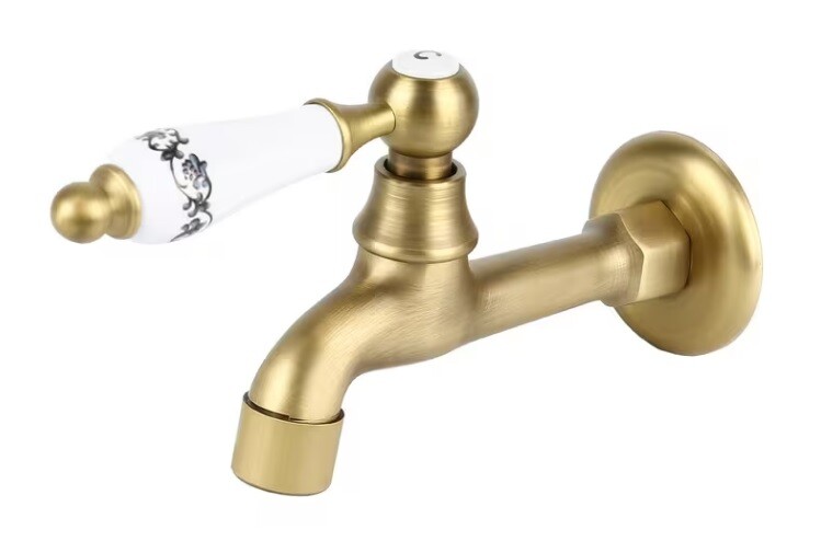 Eco produkty Mosazný nástěnný výtokový ventil 1/2