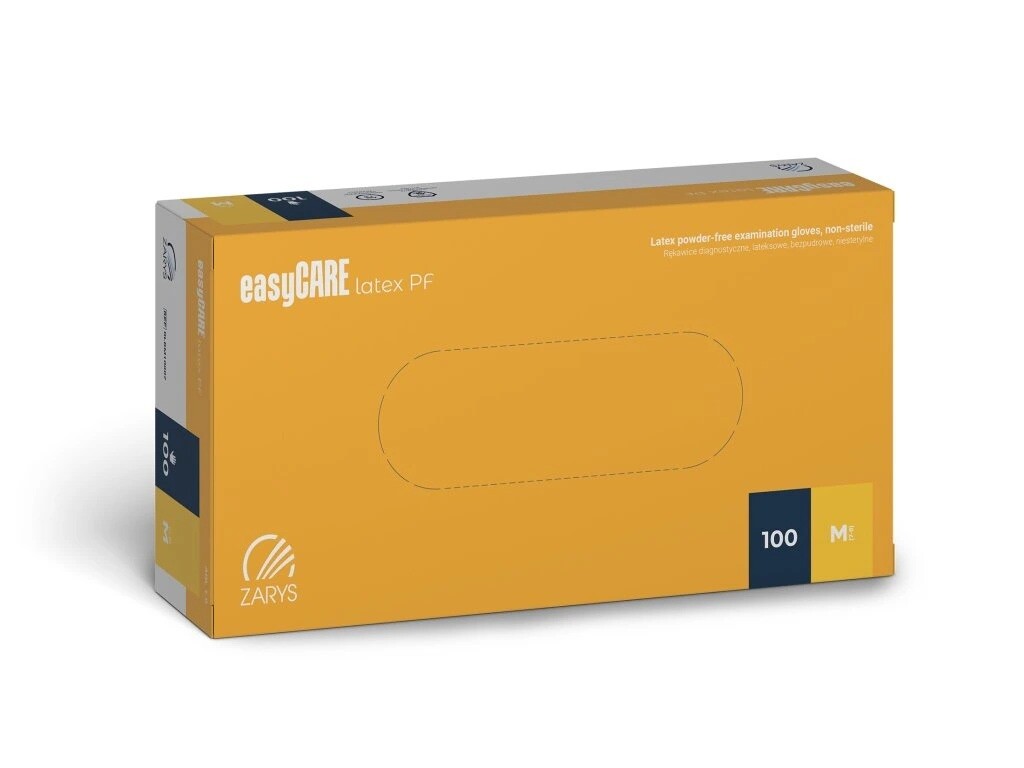 Zarys easyCare rukavice latexové 100 ks, nepudrované, bílé Rozměr: S