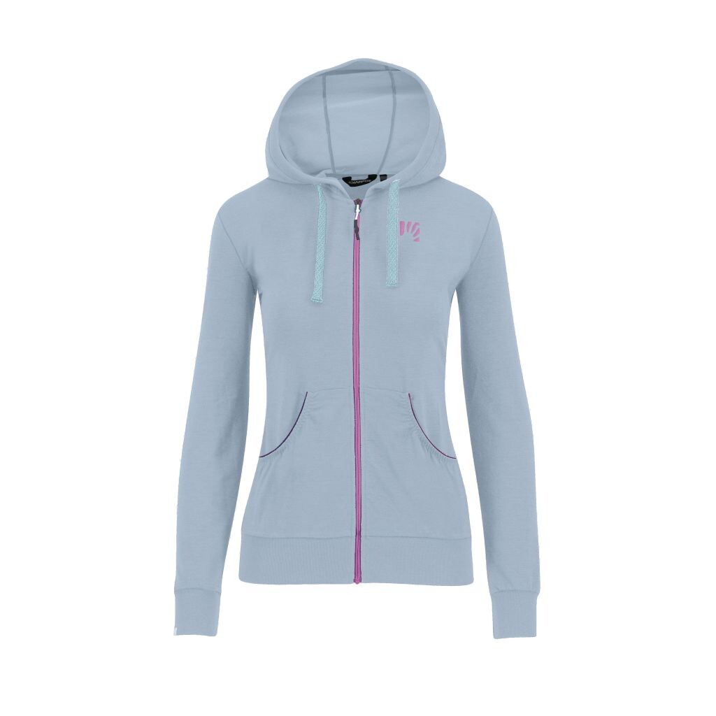 KARPOS W Coppolo Merino Full Zip Hoodie, Mist/Bloom velikost: XS