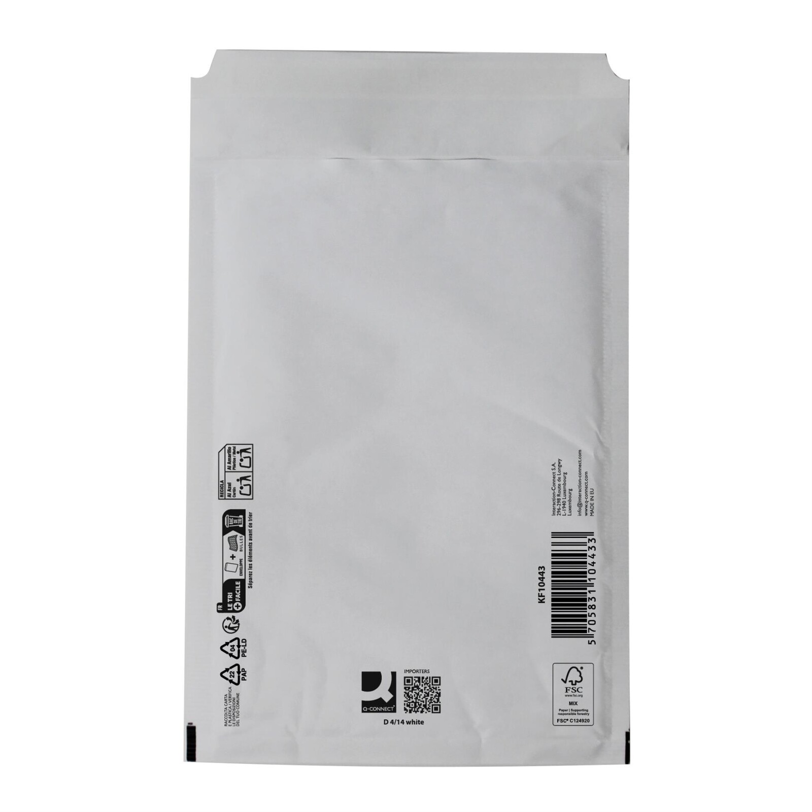 Bublinkové obálky Q-Connect - D/4, 200 x 275 mm, bílé, 10 ks