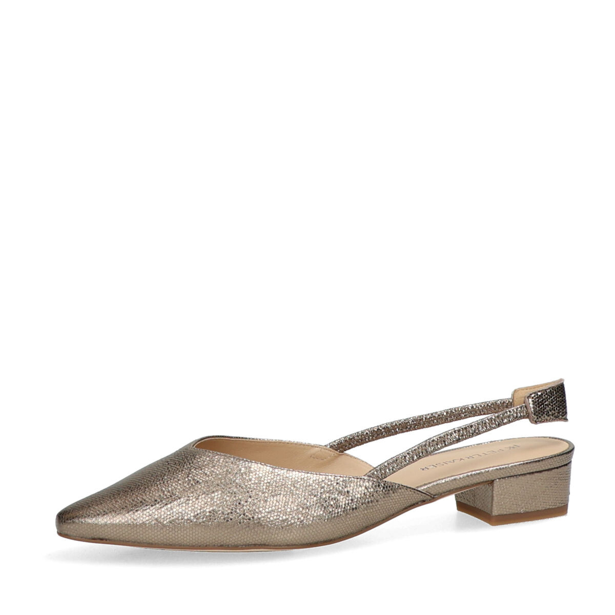 Peter Kaiser dámské kožené lodičky s otevřenou patou - bronzové - 37