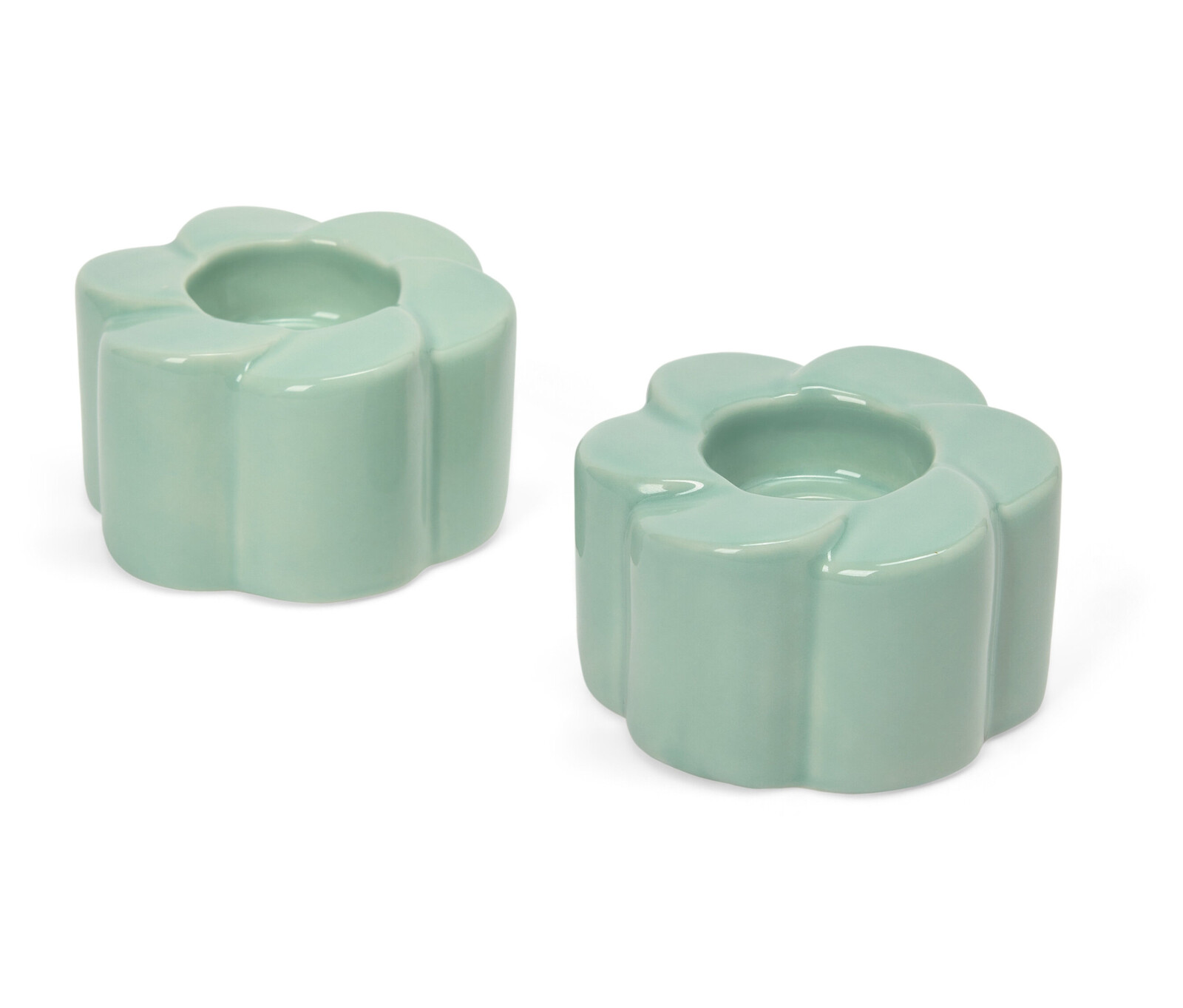 Tchibo - Stojánky na svíčky - barva: zelená