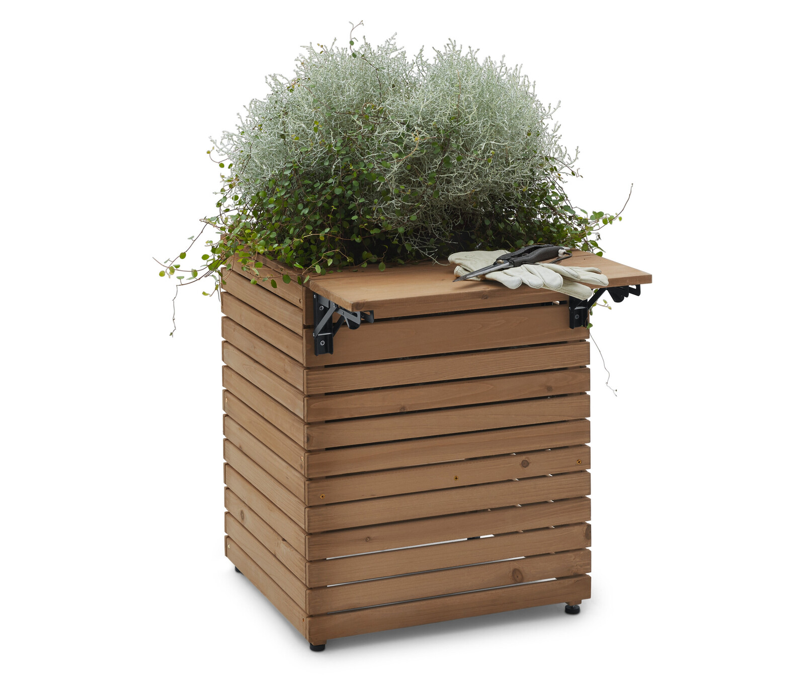 Tchibo - Truhlík se skládacím stolkem »Tinus« - barva: hnědá