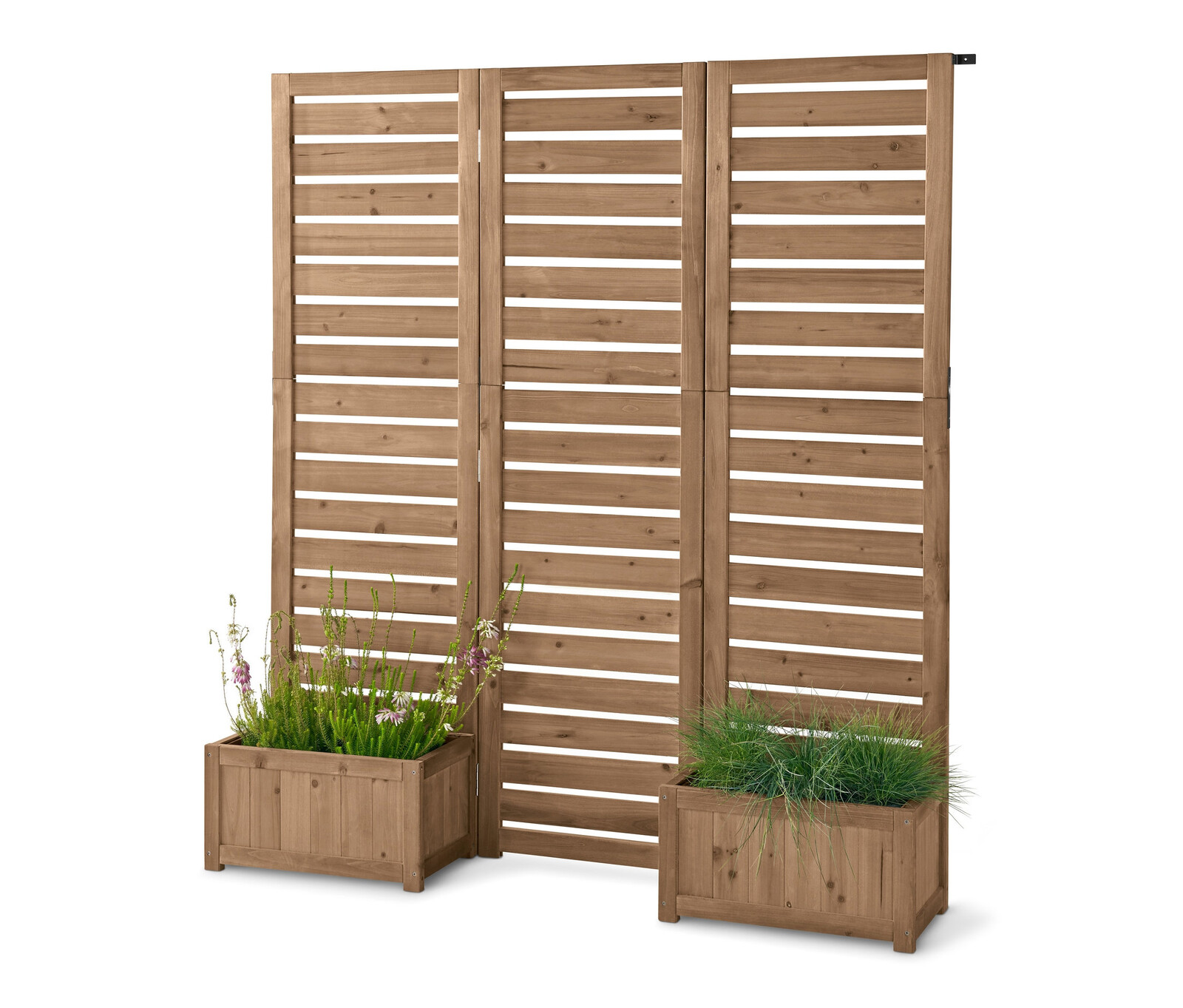 Tchibo - Flexibilní paraván s truhlíky - barva: hnědá