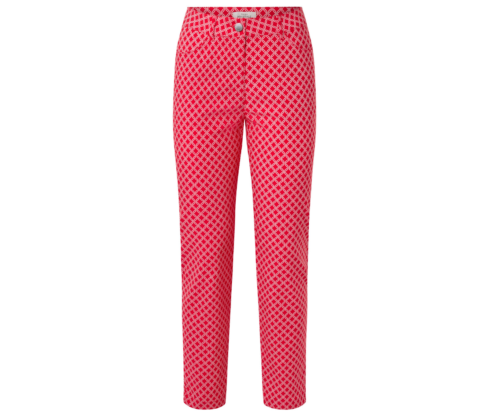 Tchibo - Bengalínové kalhoty - pro ženy - vel. 38 - barva: červená