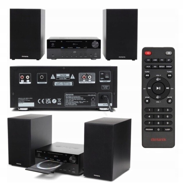 Mikrověž Aiwa MSBTU-550 Věž Dsp Ekvalizér Rádio Hodiny Usb Aux Dálkové Ovládání