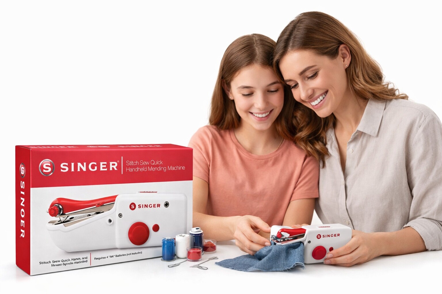 Singer mini ruční šicí stroj Diy pro opravy oděvů