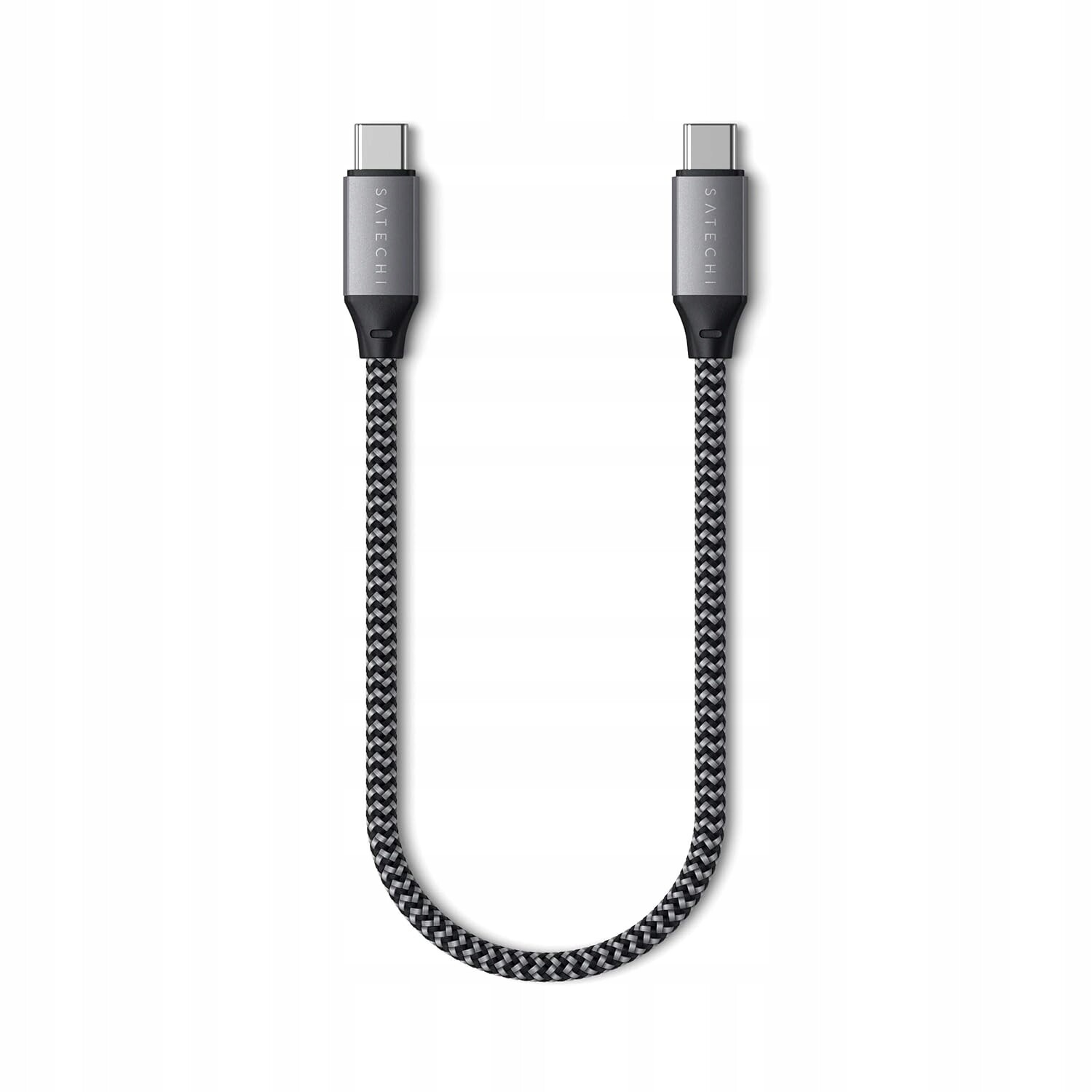 Satechi Kabel Usb-c 100W 480Mb/s 25 cm Nylonový oplet Černý