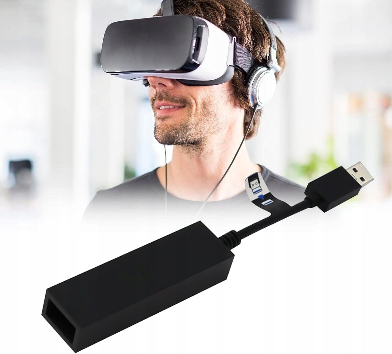 Adaptér pro kameru Ps Vr na PS5 Usb Kompatibilní s PS4 Černý