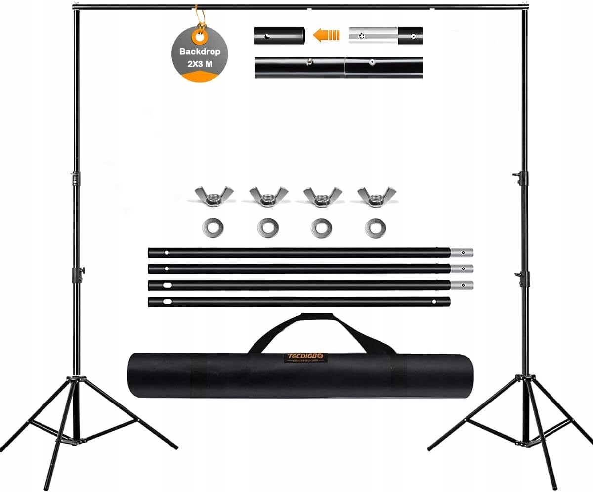 Tecdigbo Stojany na fotografické pozadí 2x3 m
