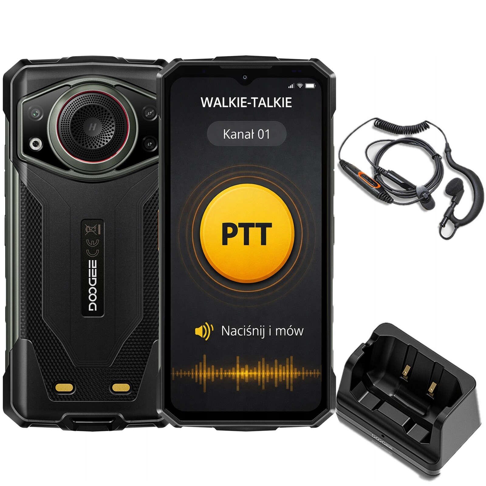 Pancéřový chytrý telefon Doogee FIRE7ULTRA 5G Ptt M6+ Základna 8/256GB 13000mAh IP69K