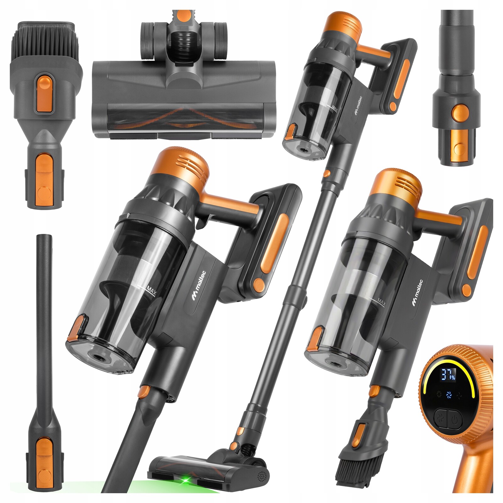 Vysavač Vertikální Bezsáčkový Led Elektrokartáč 3V1 500W