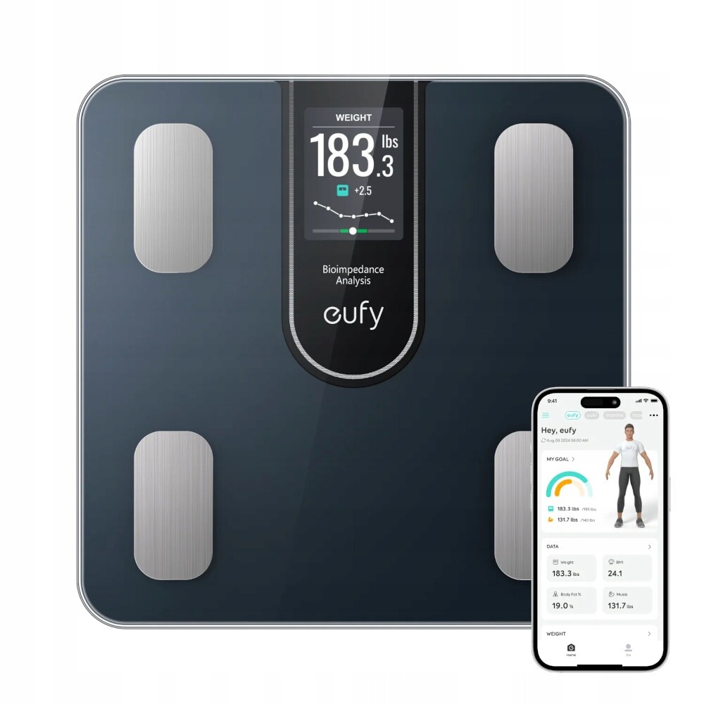 Koupelnová váha Eufy Smart Scale C20 16 s Bluetooth měřením hmotnosti