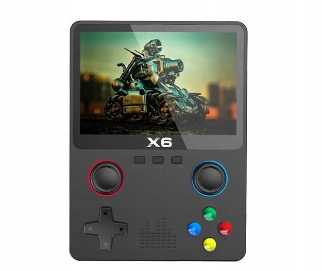 Nejnovější přenosná herní konzole pro děti s X6 3,5palcovým displejem, černá