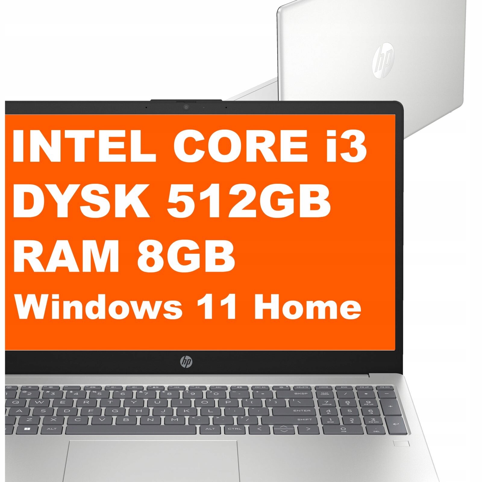 Notebook Hp 15-fd Intel i3 8GB 512GB Intel Uhd FullHD Win 11 Stříbrný