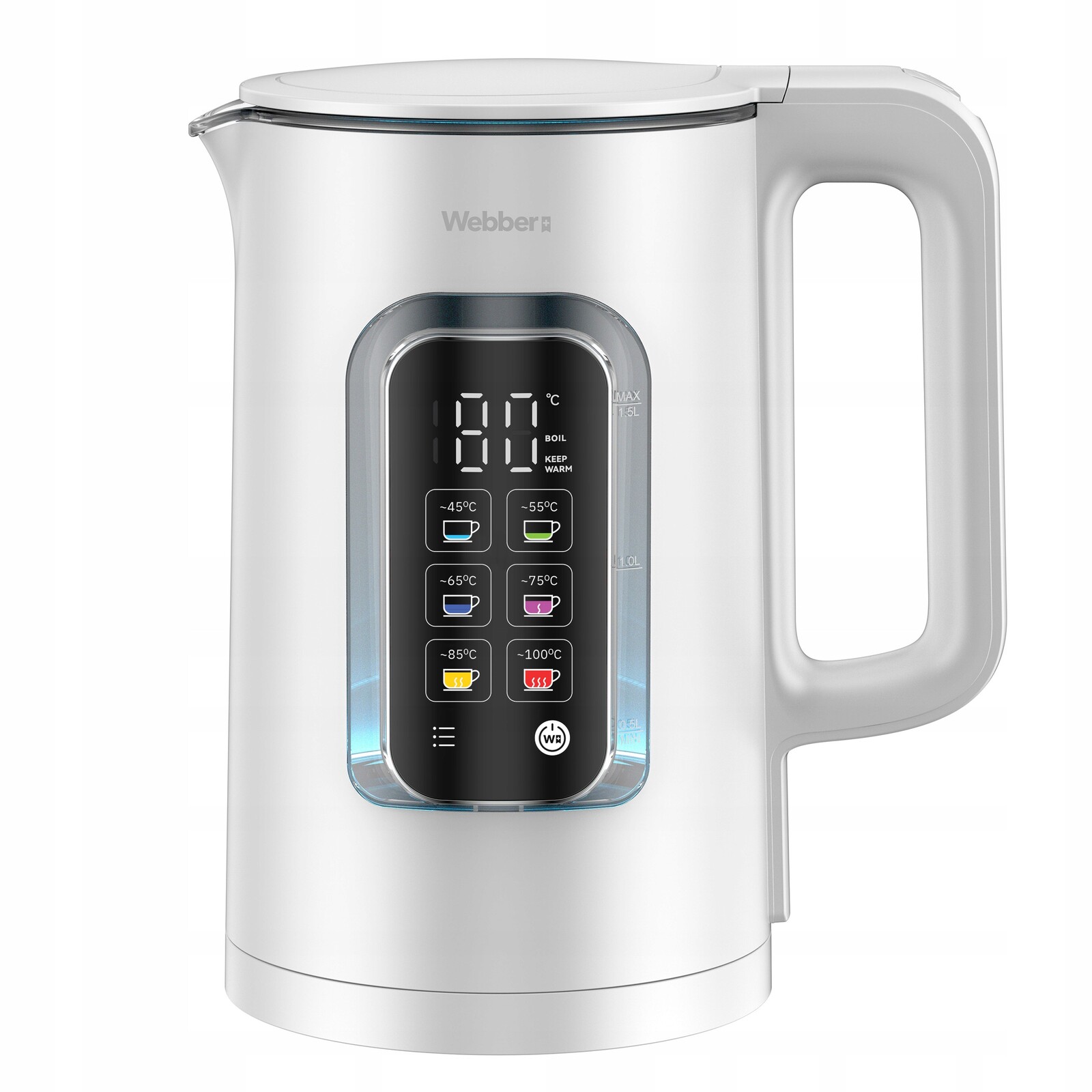 Elektrická varná konvice Webber Eliya WK110 1,5L s regulací teploty Keep Warm Led