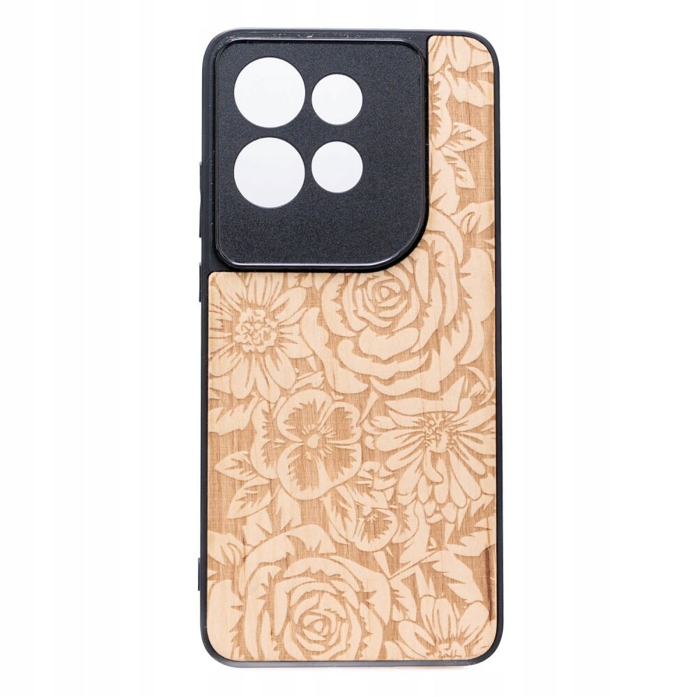 Dřevěné Pouzdro Bewood pro Motorola Edge 50 Neo 60 Neo Růže Aniegre