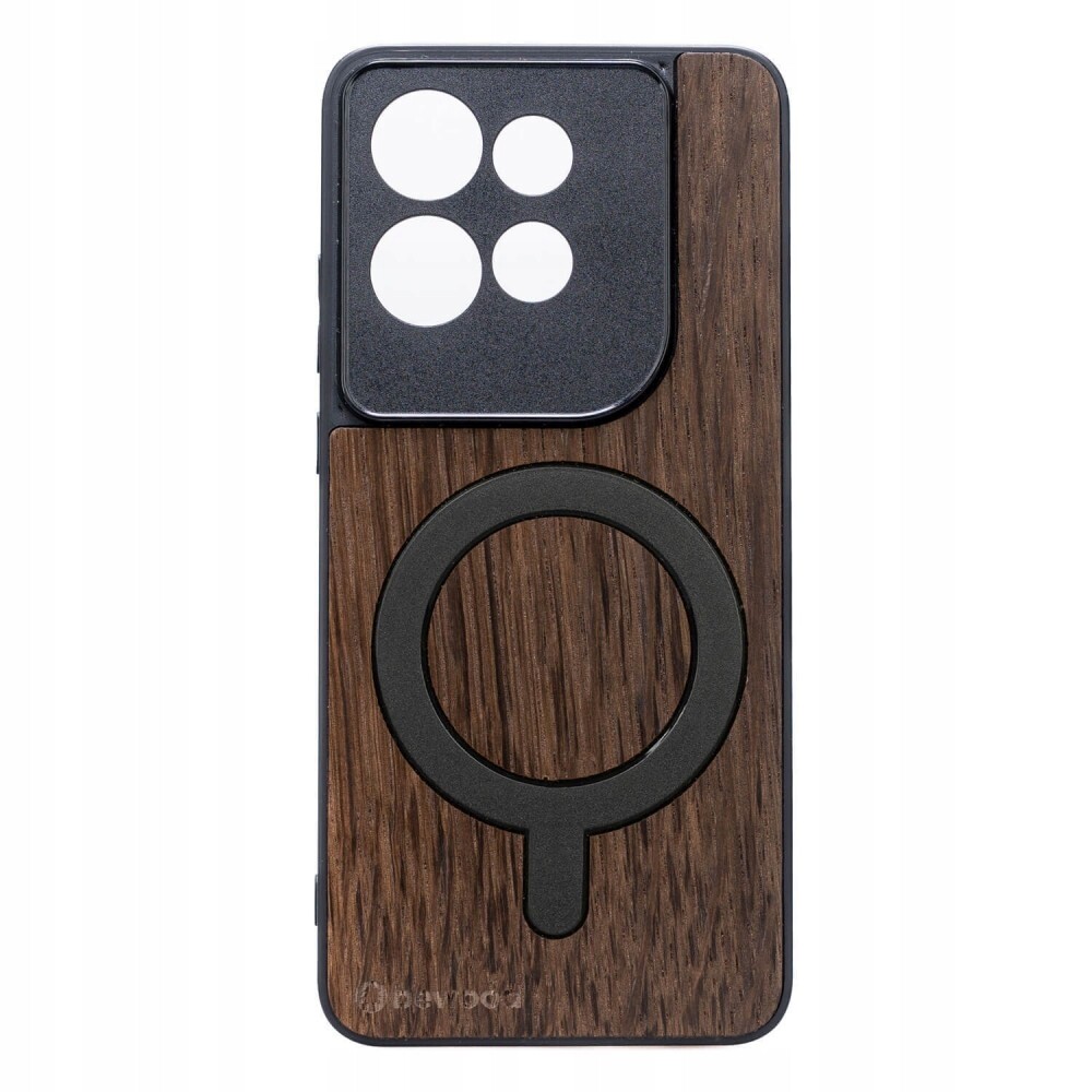 Dřevěné Pouzdro pro Motorola Edge 50 Neo 60 Neo Dub Uzený s MagSafe