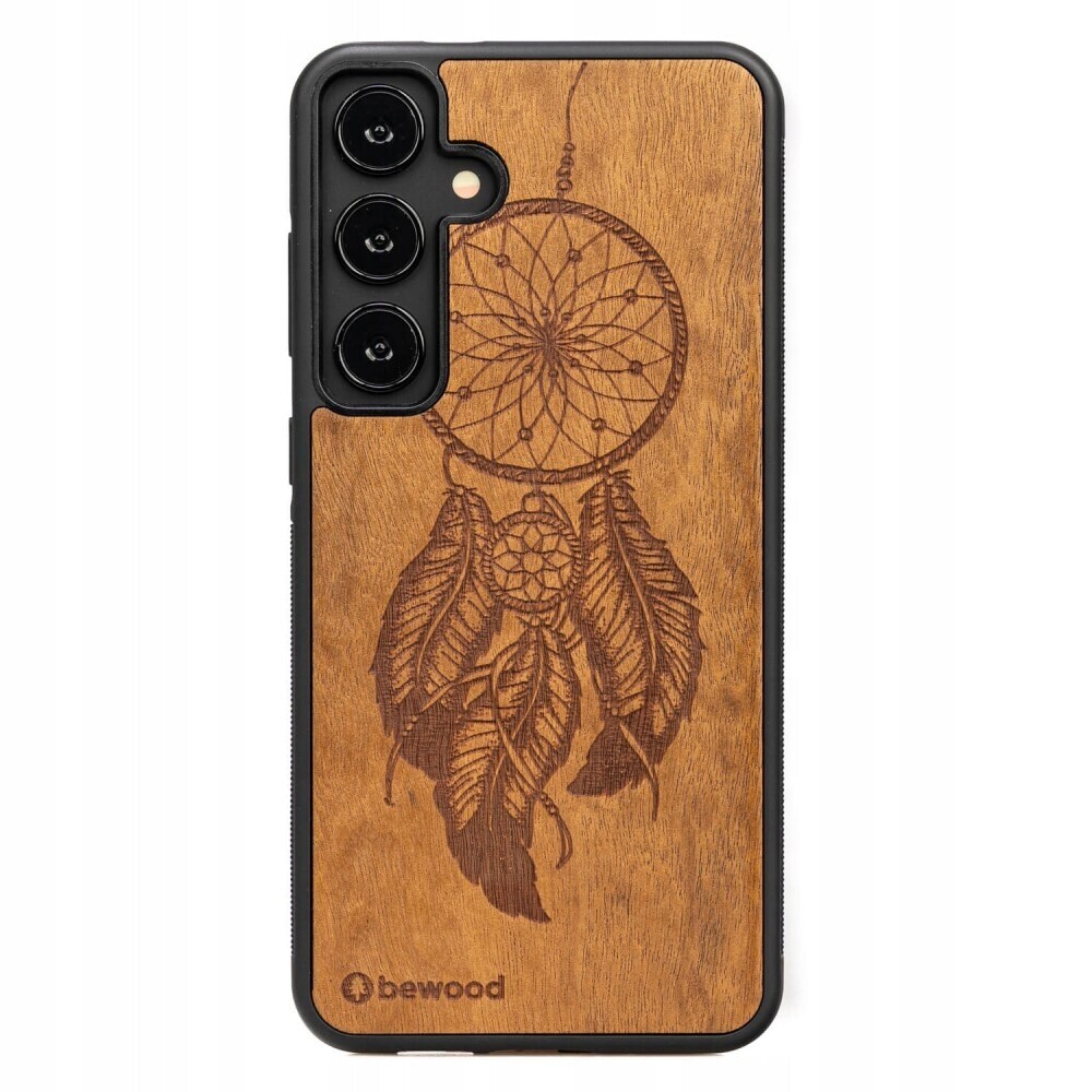 Dřevěné Pouzdro Bewood pro Samsung Galaxy S24 Fe 5G Lapač Snů Imbuia