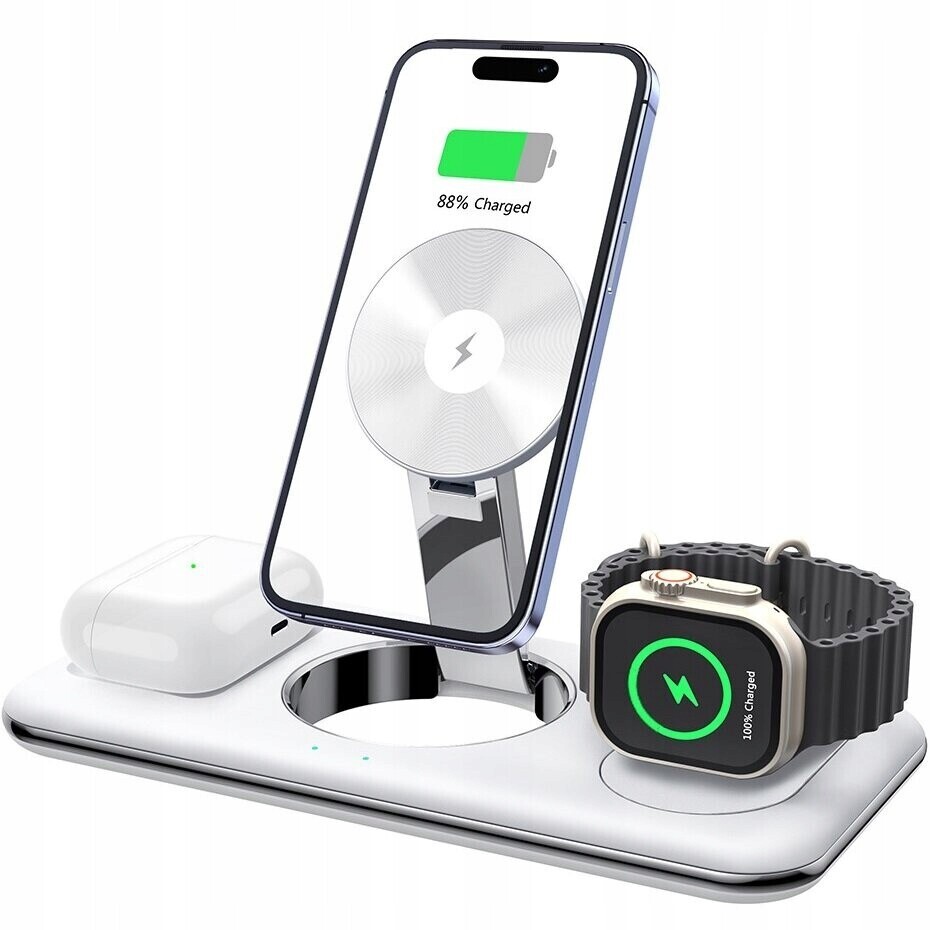 Magnetická Indukční Nabíječka 3v1 Pro Iphone Apple Watch 15W