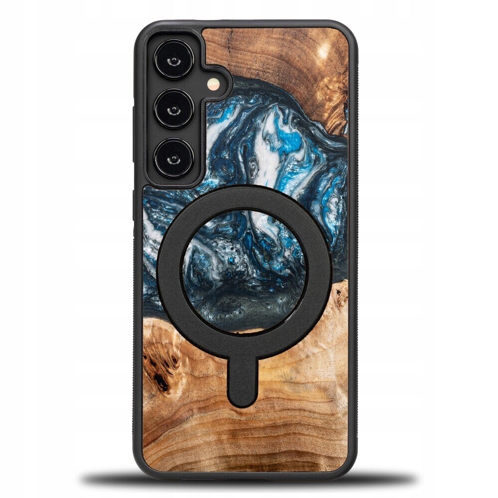 Pouzdro Bewood Unique pro Samsung Galaxy S24 Fe 5G Planety Země s MagSafe