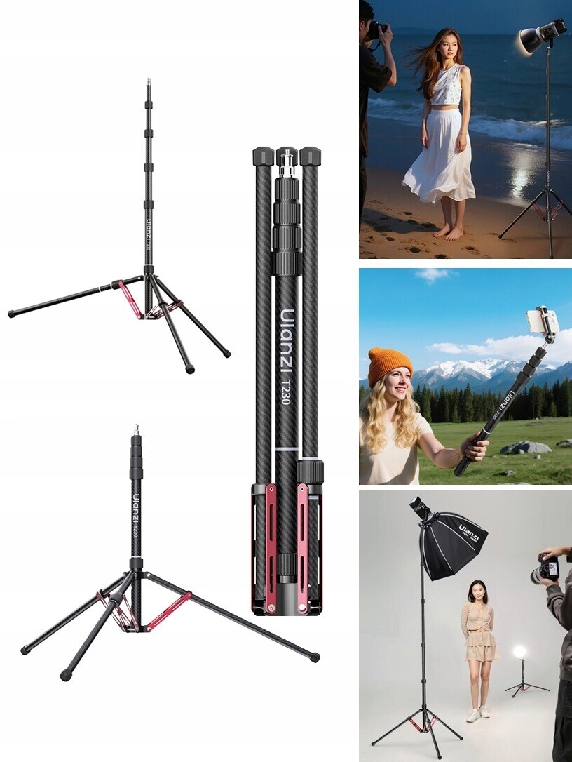 Stojanový stojan Studiové osvětlení Monopod 2,3 m 5 kg Ulanzi T230