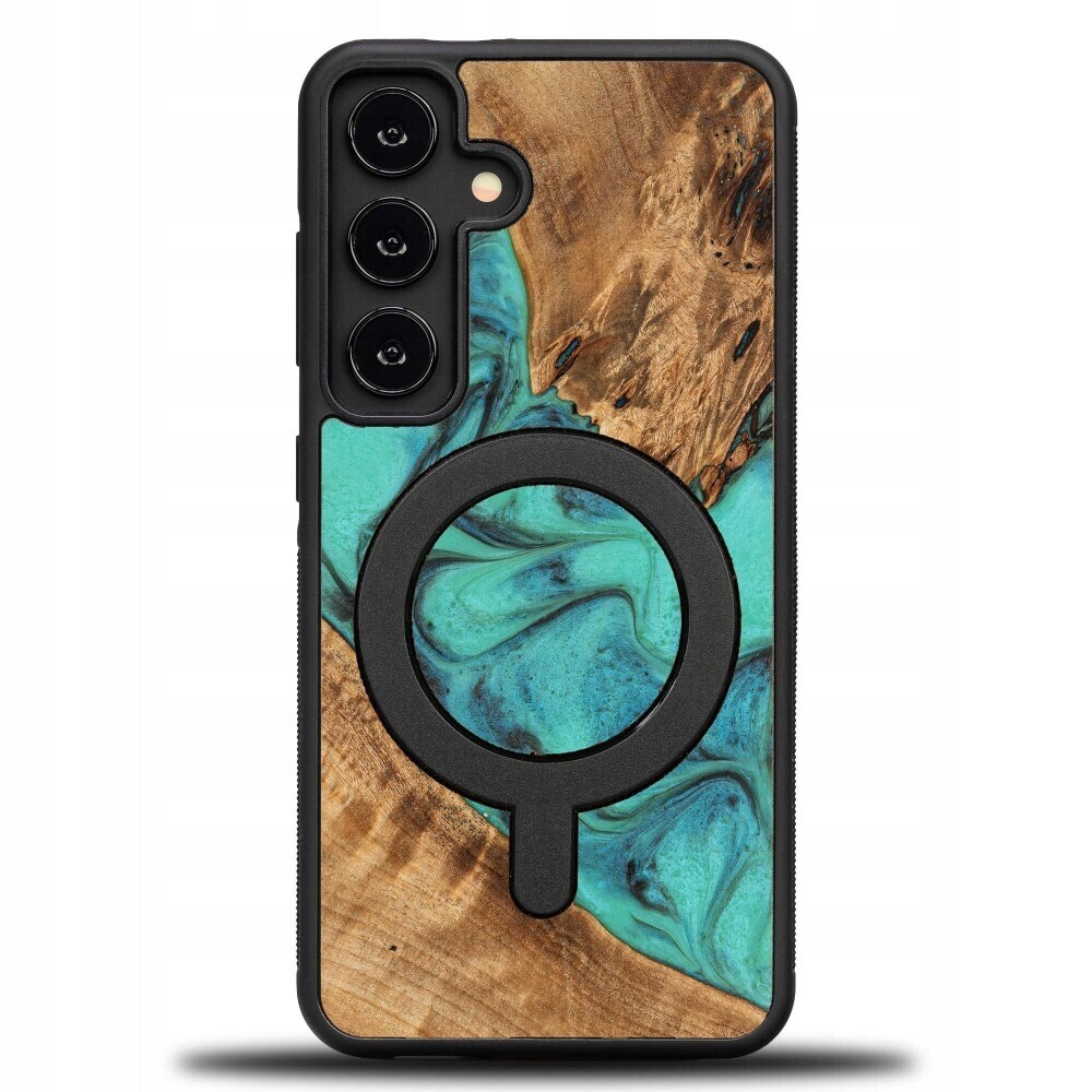 Pouzdro Bewood Unikátní pro Samsung Galaxy S25 Fe 5G tyrkysové s MagSafe