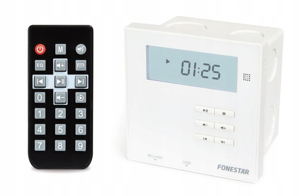 Fonestar WA-66R – mini nástěnný zesilovač s BT/USB/MicroSD/FM, 2 x 10 W