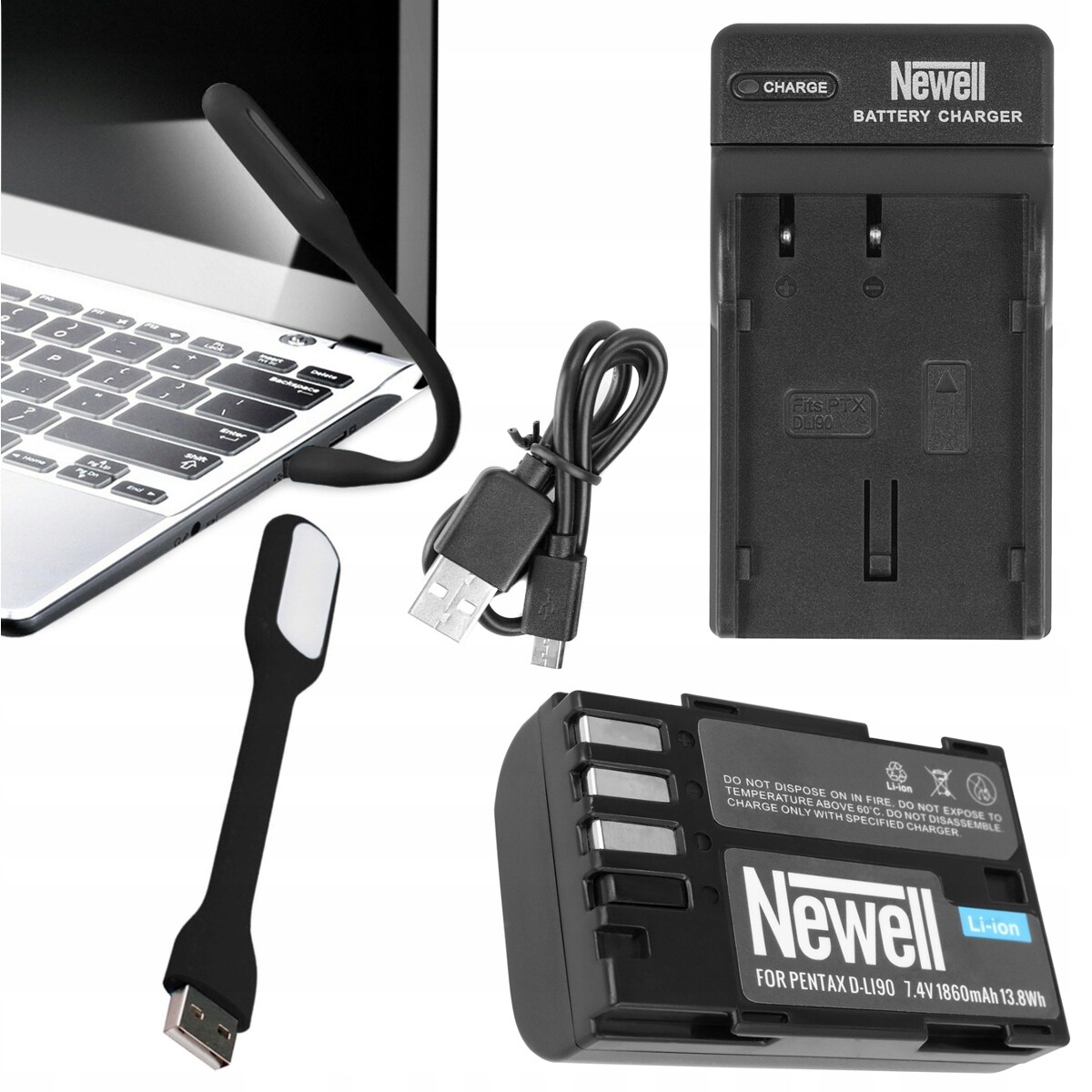 Set Nabíječka Dc-usb Akumulátor Newell D-Li90 D Li90 pro Pentax K-1 K7