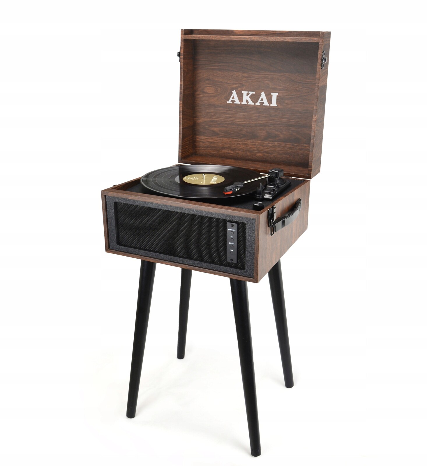 Gramofon Akai ATT-101BT hnědý Bluetooth 5.0 Rca Aux