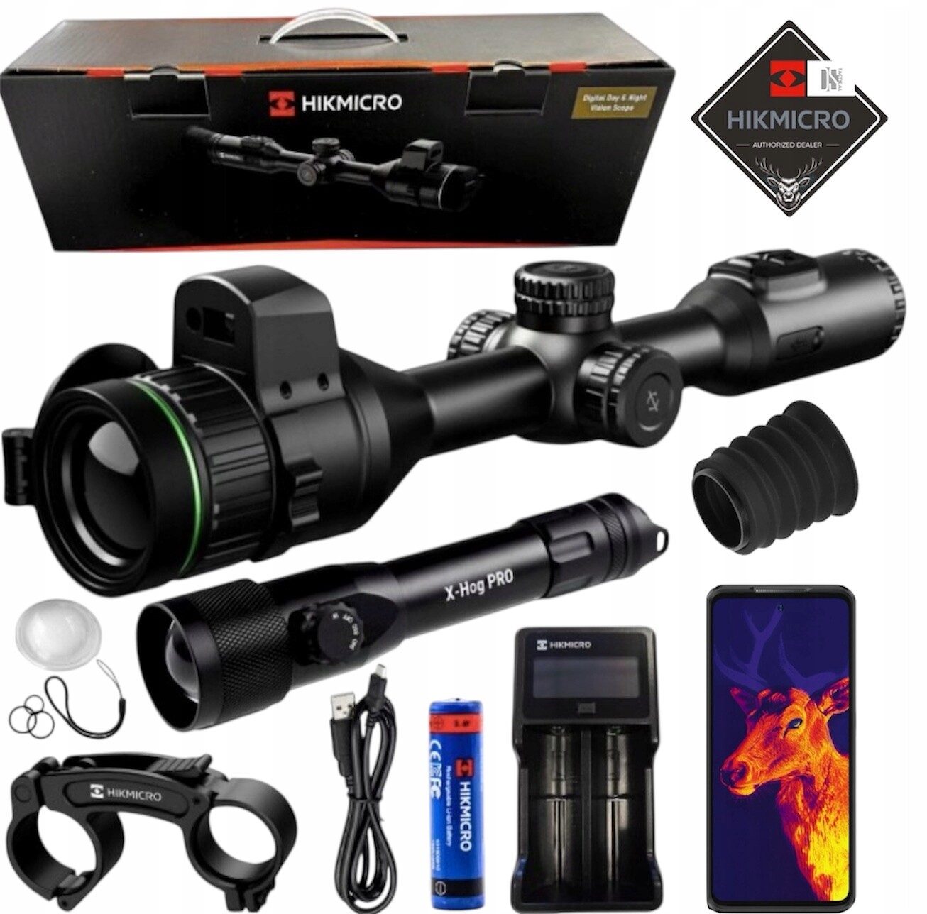 Zaměřovač pro noční vidění Alpex 4K LRF+X-hog v2 Pro 3v1 nebo Noxar v2 Pro 4v1