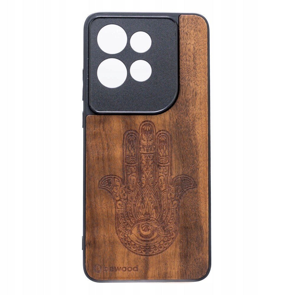 Dřevěné Pouzdro Bewood pro Motorola Edge 50 Neo 60 Neo Hamsa Imbuia