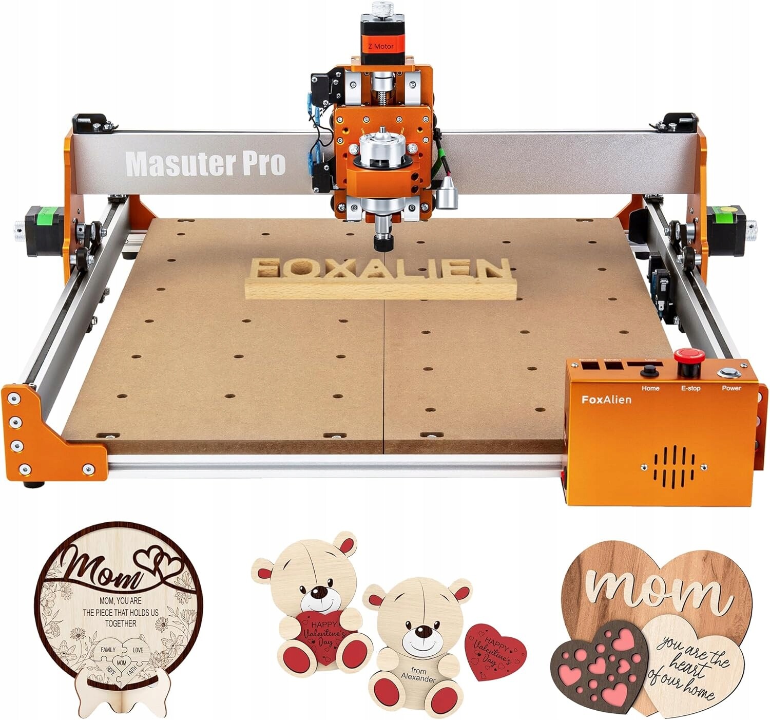 FoxAlien Masuter Pro Cnc frézka 3osá pro dřevo, kov, Mdf a akryl