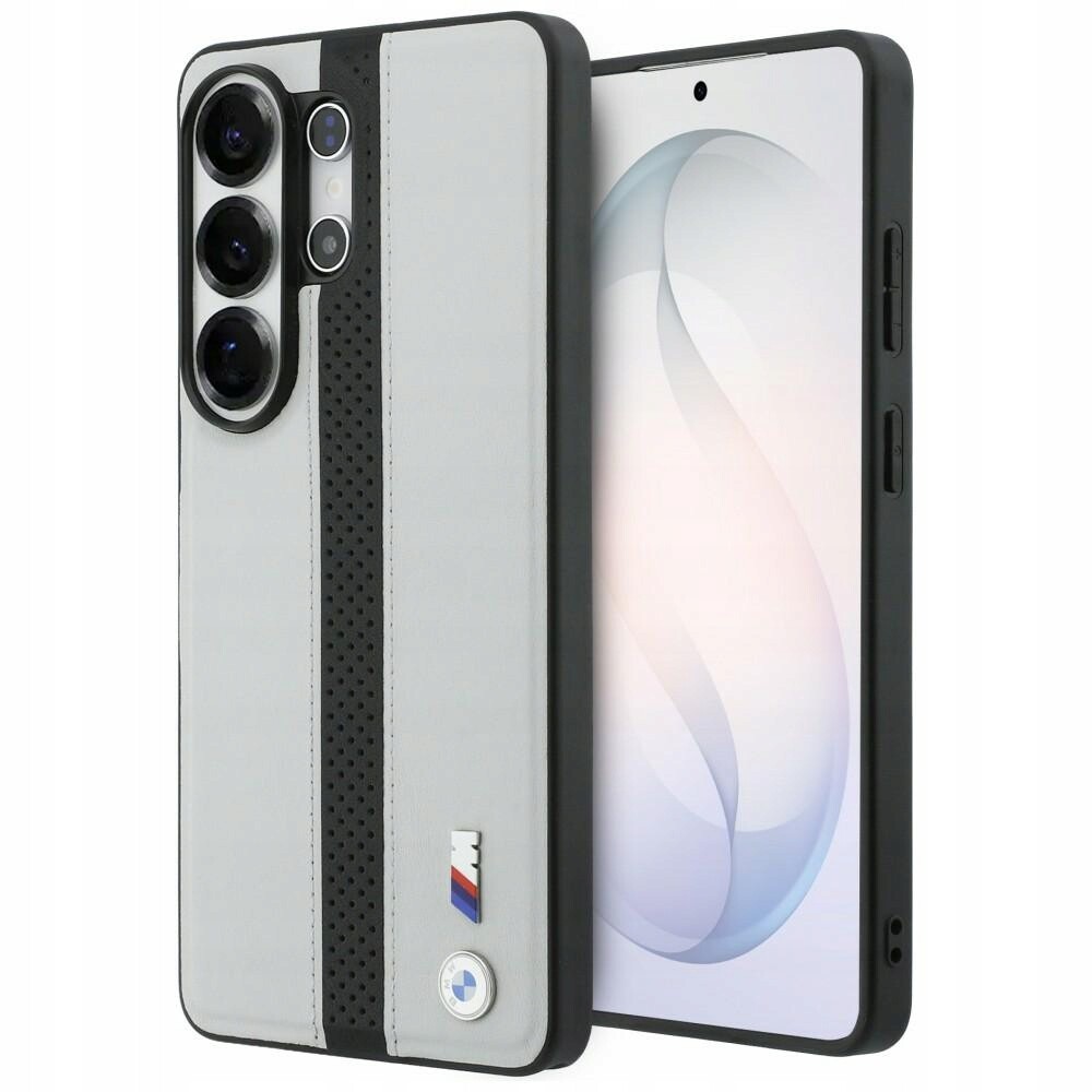 Pouzdro Bmw Perforated Stripe Logo MagSafe pro Samsung Galaxy S26 Ultra, šedé