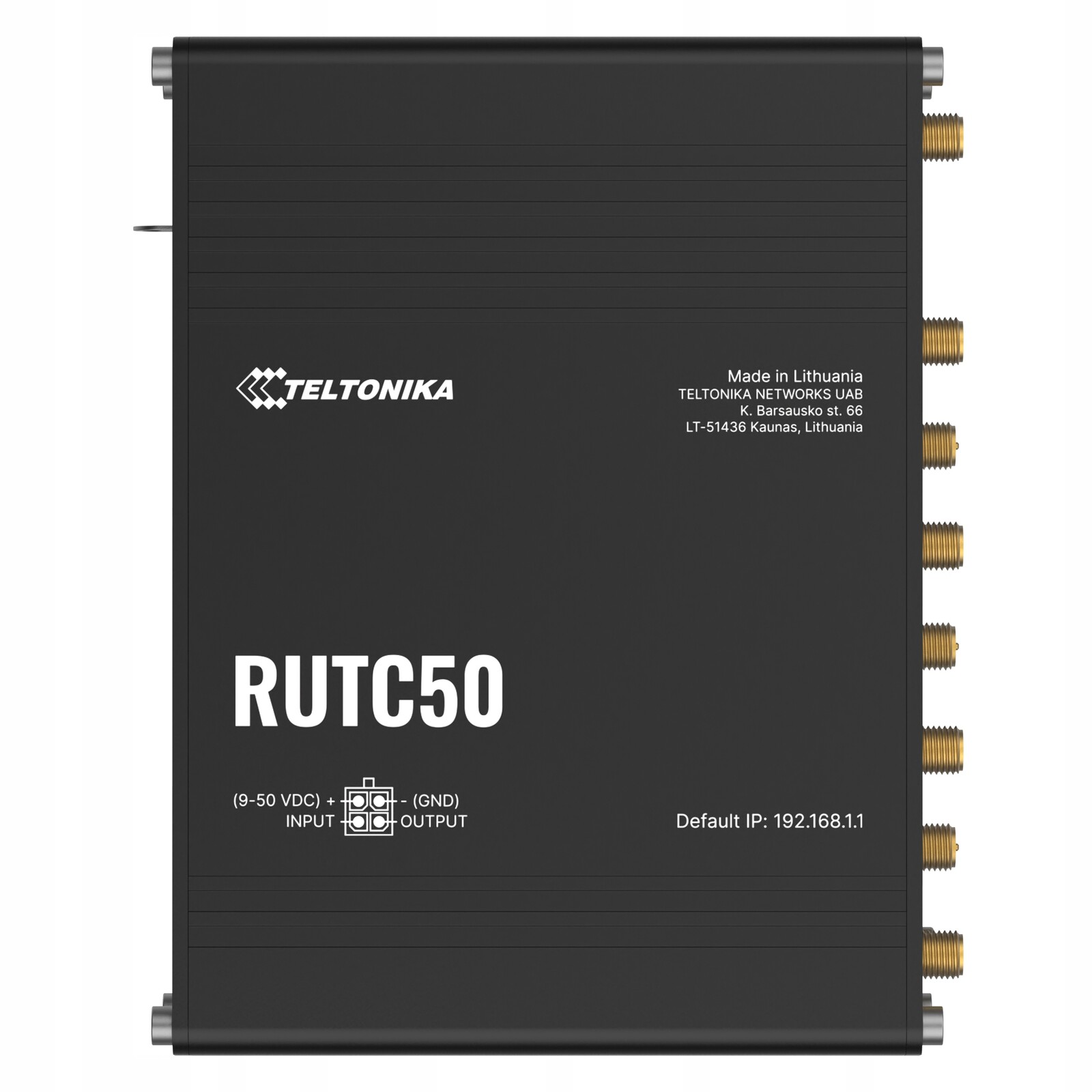 Router Teltonika RUTC50 5G, Wi-Fi 6 (3,4 GB/s), eSIM, 1 Gb Ram, 8 Gb Docker